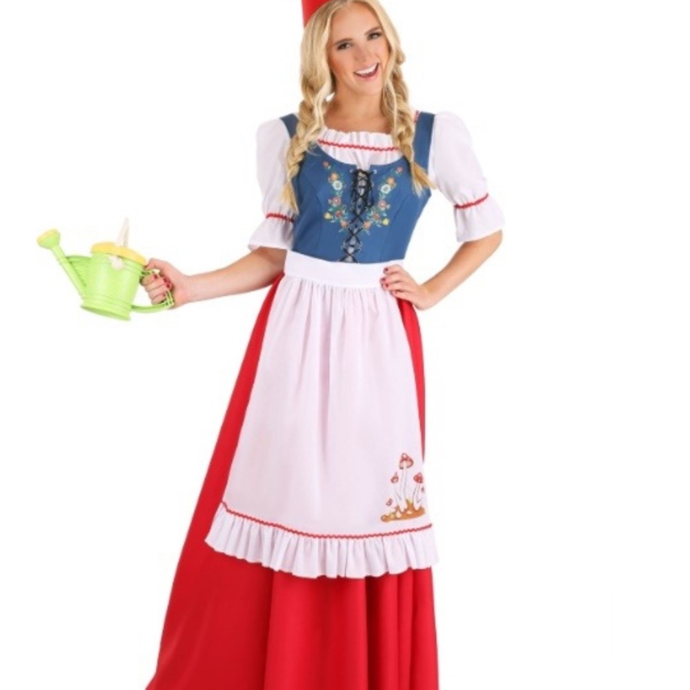 Women's Red and White Costume Dress